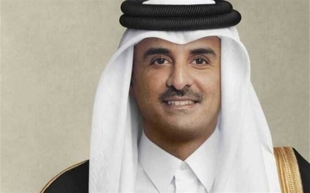 استقبال محمد مخبر از امیر قطر در بدو‌ ورود به تهران