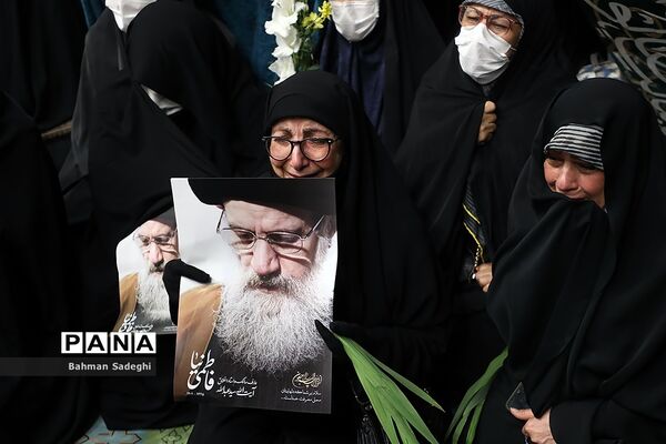 مراسم تشییع پیکر مرحوم  آیت الله فاطمی‌نیا در دانشگاه تهران