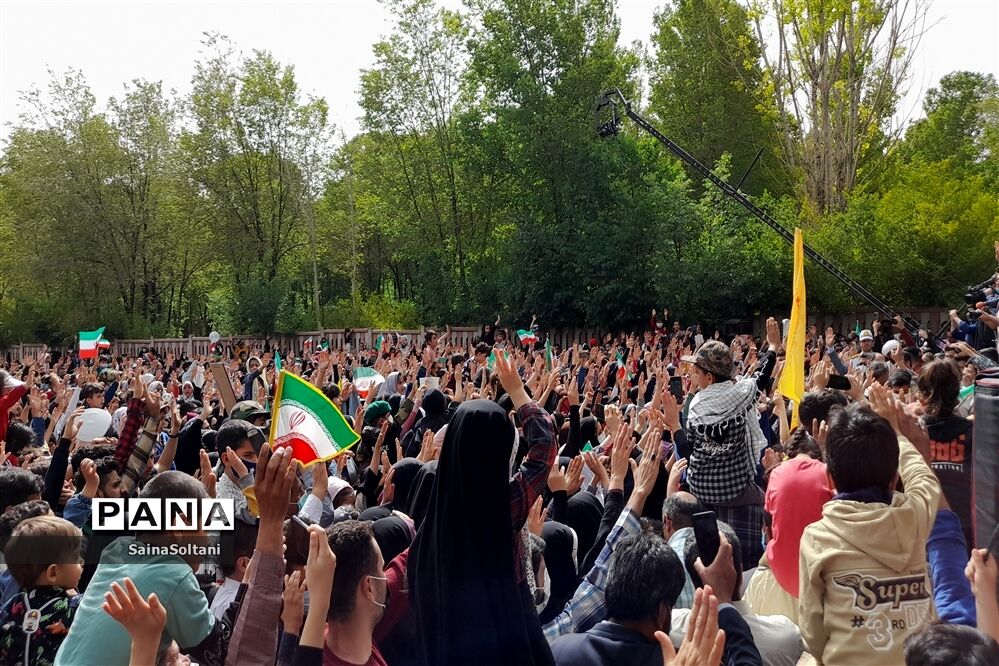 استقبال بی‌نظیر از اجتماع سلام فرمانده در ورزشگاه آزادی