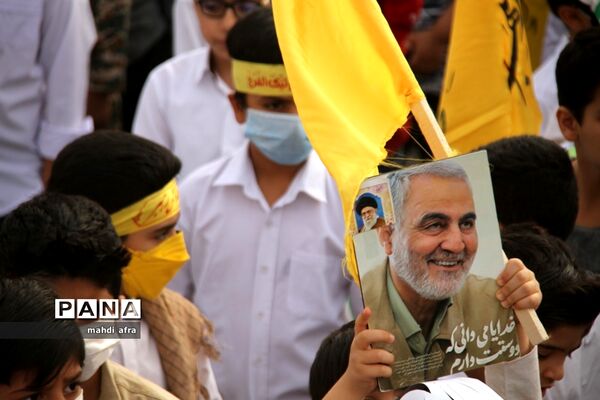 اجتماع چند هزار نفری سرود سلام فرمانده شهرستان بهبهان