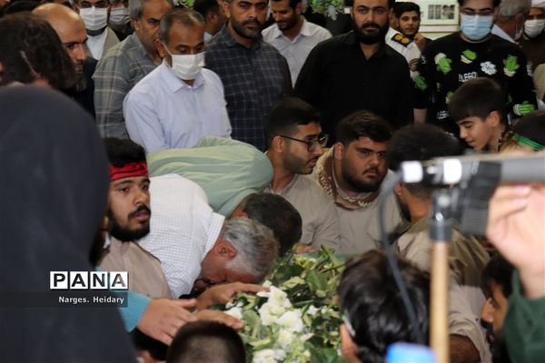 مراسم وداع با پیکر شهید گمنام‌ تازه تفحص شده در امیدیه