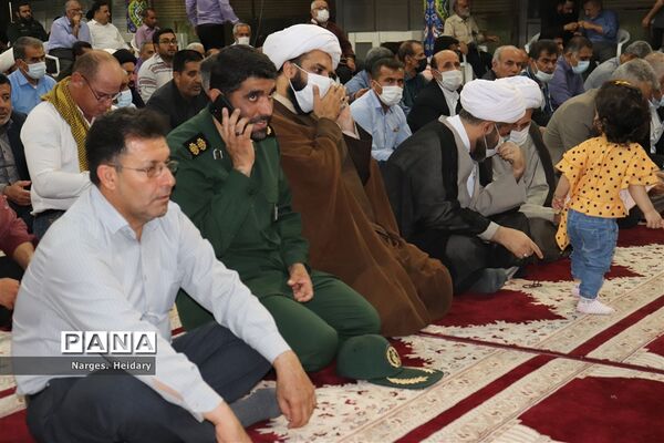 مراسم وداع با پیکر شهید گمنام‌ تازه تفحص شده در امیدیه
