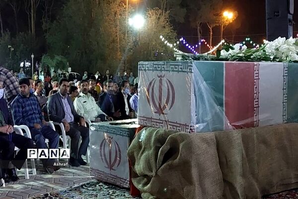مراسم تشییع شهدای گمنام در استان مقدس امام‌زاده سلطان سید علی (ع ) نایین