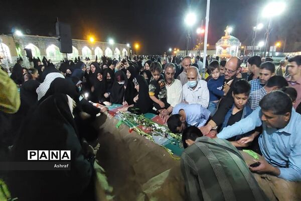 مراسم تشییع شهدای گمنام در استان مقدس امام‌زاده سلطان سید علی (ع ) نایین