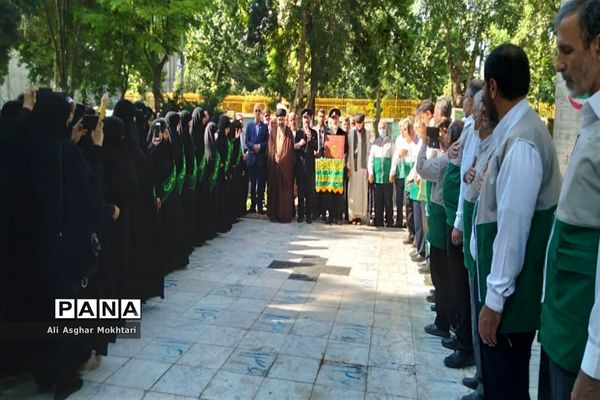 مراسم استقبال از کاروان خادمان  پرچم حرم امام رضا(ع) درشهرستان نظرآباد