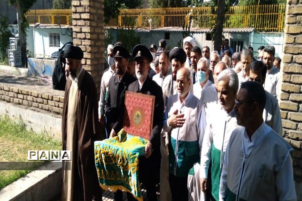 مراسم استقبال از کاروان خادمان  پرچم حرم امام رضا(ع) درشهرستان نظرآباد