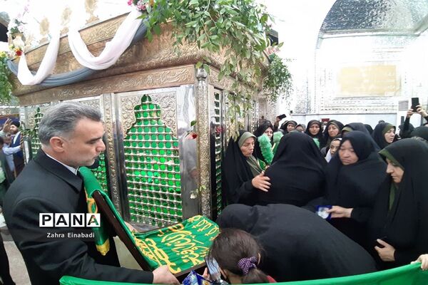 زیارت پرچم مقدس امام رضا (ع) در دهه کرامت در شهرستان ملارد