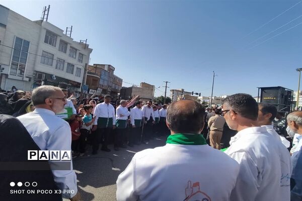 مراسم استقبال از کاروان زیر سایه خورشید