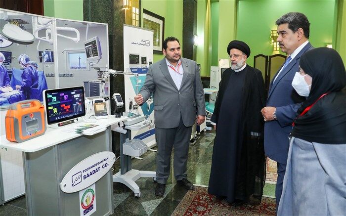 بازدید روسای جمهور ایران و ونزوئلا از نمایشگاه دستاوردهای دانش‌بنیان شرکت‌های ایرانی
