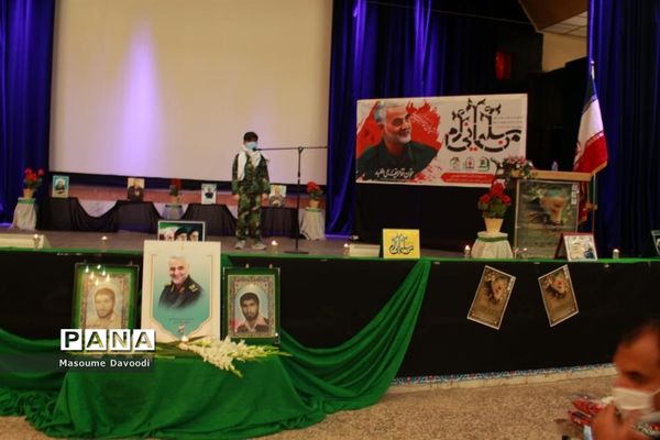 وداع با شهید تازه تفحص شده همزمان با دومین سالگرد شهادت سردار حاج قاسم سلیمانی در شیراز