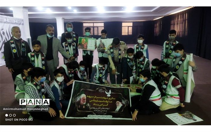 غبار روبی از مزار شهدا توسط دبیرستان پسرانه شاهد خیبر