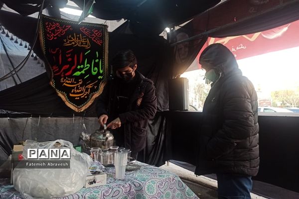 برپایی موکب عزاداری به همت مجموعه فرهنگی تربیتی چشمه منطقه ۱۴