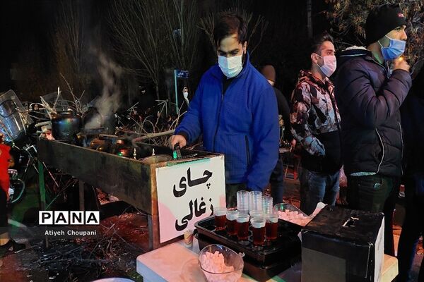برپایی موکب هیات عشاق الزینب (س) به مناسبت شهادت حضرت زهرا در منطقه ۱۴