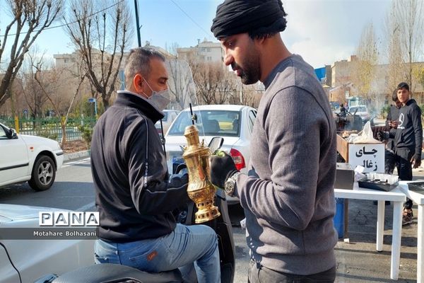 برپایی موکب هیات عشاق الزینب (س) به مناسبت شهادت حضرت زهرا در منطقه ۱۴