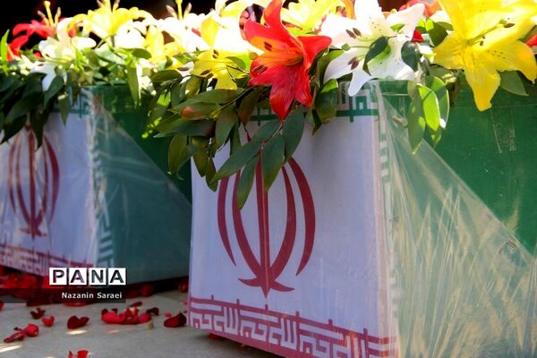 مراسم تشییع پیکر مطهر چهار شهید گمنام در اسلامشهر