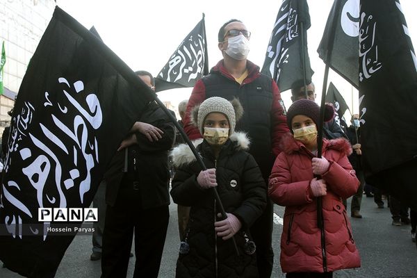 تجمع عزاداران فاطمی در میدان هفت‌تیر