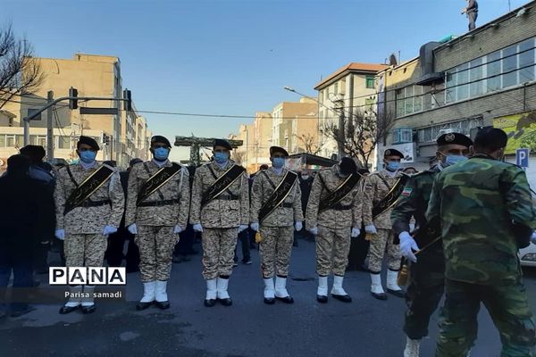 تشیع پیکر دو شهید گمنام در منطقه ۱۳