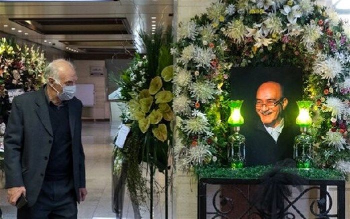 حضور بازیگر« در پناه تو » در مراسم ختم حمید لبخنده / عکس