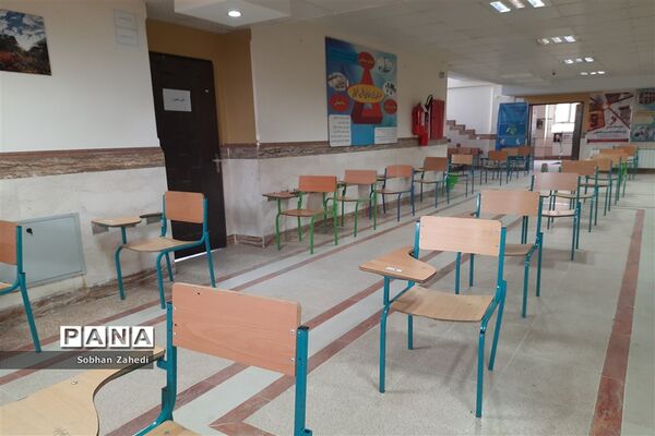 امتحانات حضوری  زیر سایه سنگین  کرونا در رودهن