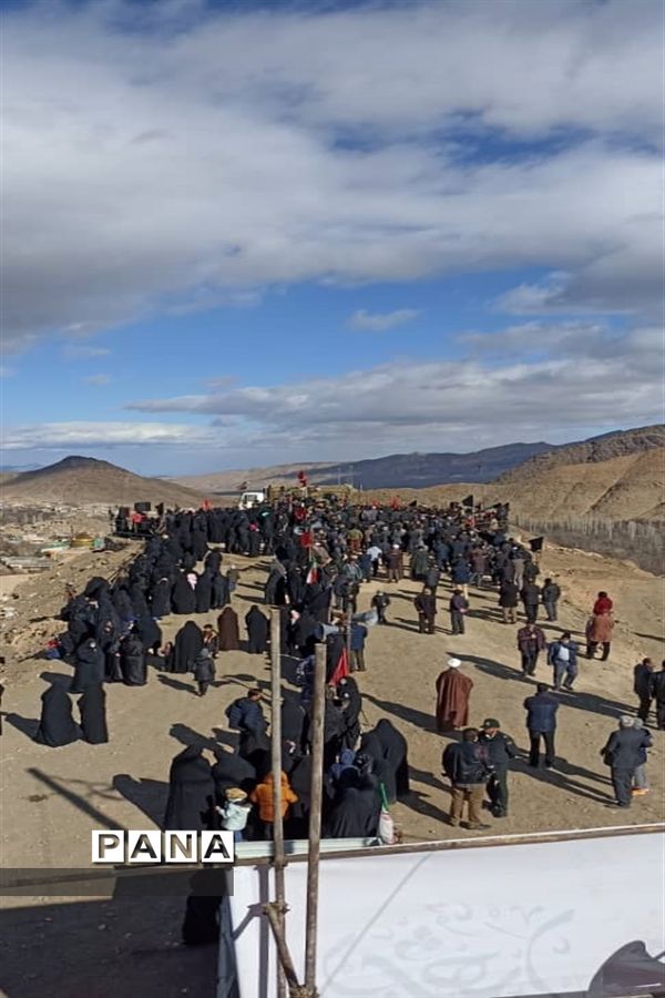 مراسم تشییع پیکر شهدا در شهر برزک