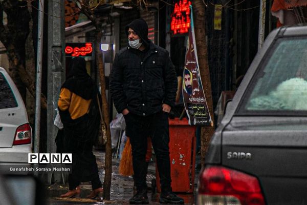 شیراز در یک روز بارانی