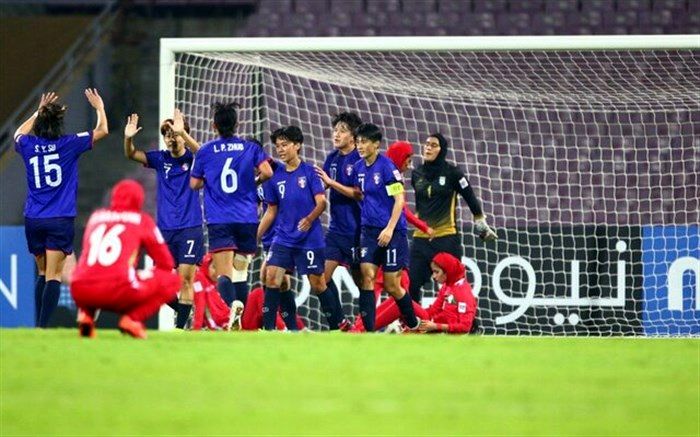 تیم ملی فوتبال زنان مقابل چین تایپه شکست خورد