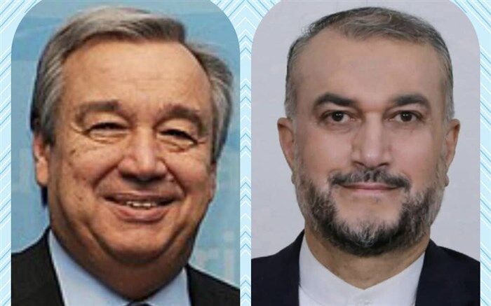 گفتگوی تلفنی امیر عبداللهیان با دبیرکل سازمان ملل متحد