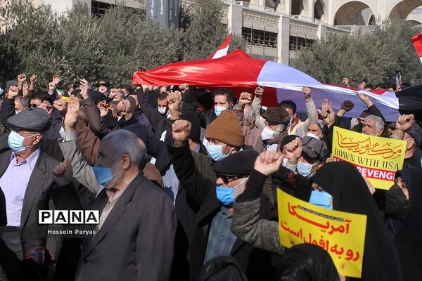 راهپیمایی  نمازگزاران تهرانی در حمایت از مردم مظلوم یمن