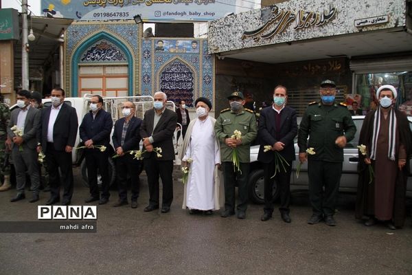 گلباران تمثال امام خمینی (ره) و شهدای انقلاب اسلامی شهرستان بهبهان