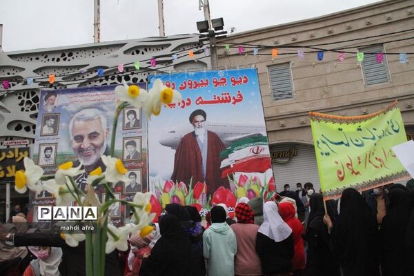 گلباران تمثال امام خمینی (ره) و شهدای انقلاب اسلامی شهرستان بهبهان