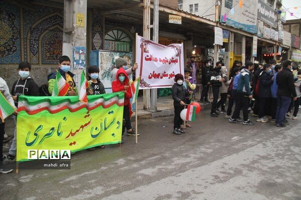 گلباران تمثال امام خمینی (ره) و شهدای انقلاب اسلامی شهرستان بهبهان