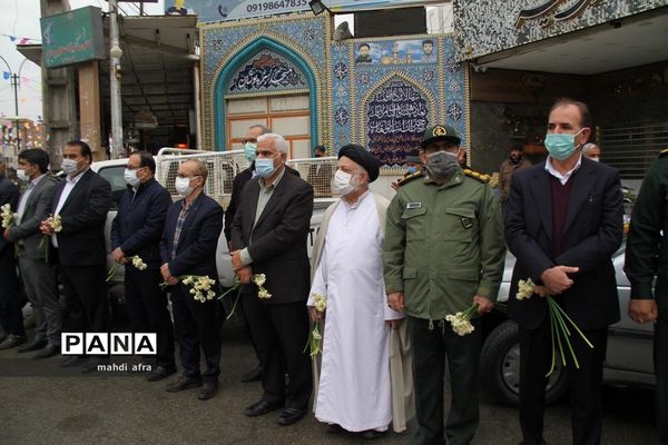 گلباران تمثال امام خمینی (ره) و شهدای انقلاب اسلامی شهرستان بهبهان