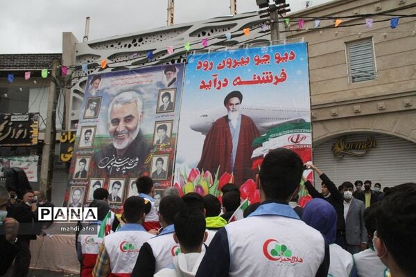 گلباران تمثال امام خمینی (ره) و شهدای انقلاب اسلامی شهرستان بهبهان