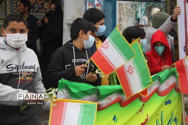 گلباران تمثال امام خمینی (ره) و شهدای انقلاب اسلامی شهرستان بهبهان