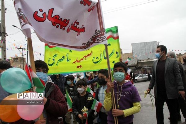 گلباران تمثال امام خمینی (ره) و شهدای انقلاب اسلامی شهرستان بهبهان