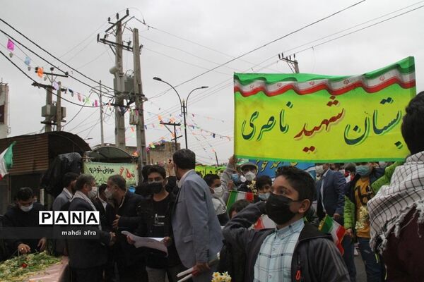 گلباران تمثال امام خمینی (ره) و شهدای انقلاب اسلامی شهرستان بهبهان
