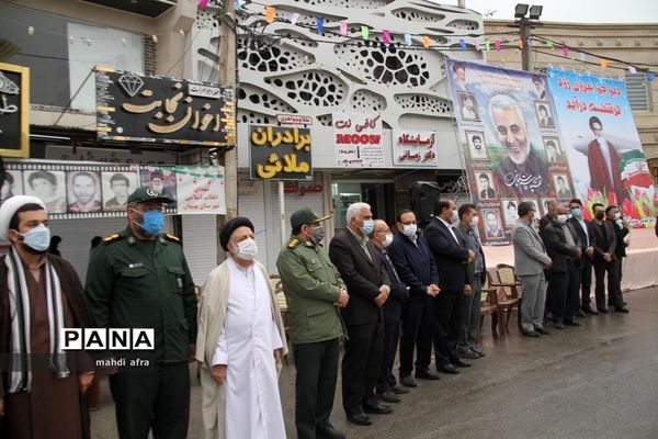 گلباران تمثال امام خمینی (ره) و شهدای انقلاب اسلامی شهرستان بهبهان