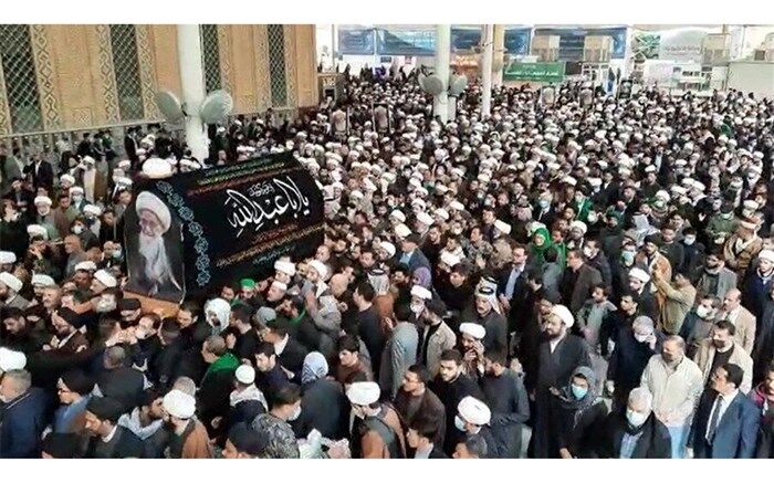 تشییع پیکر آیت الله صافی گلپایگانی در نجف اشرف
