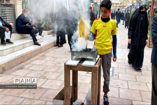 غبارروبی مزار شهدای قم به مناسبت دهه فجر-1