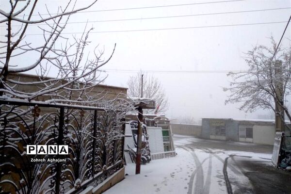 طبیعت برفی و هوای پاک در روستای بیدهند قم