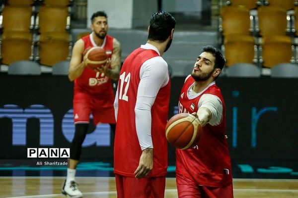 تمرین تیم ملی بسکتبال پیش از رقابت های مقدماتی جام جهانی