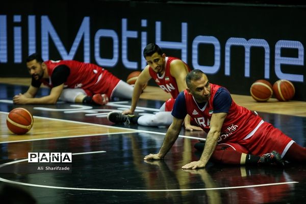 تمرین تیم ملی بسکتبال پیش از رقابت های مقدماتی جام جهانی