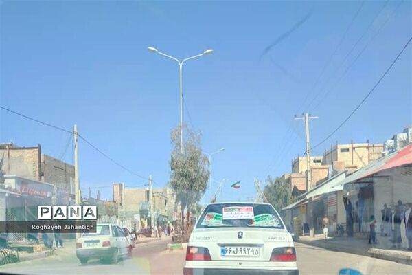 راهپیمایی خودرویی ۲۲ بهمن در زهک