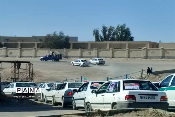 راهپیمایی خودرویی ۲۲ بهمن در زهک