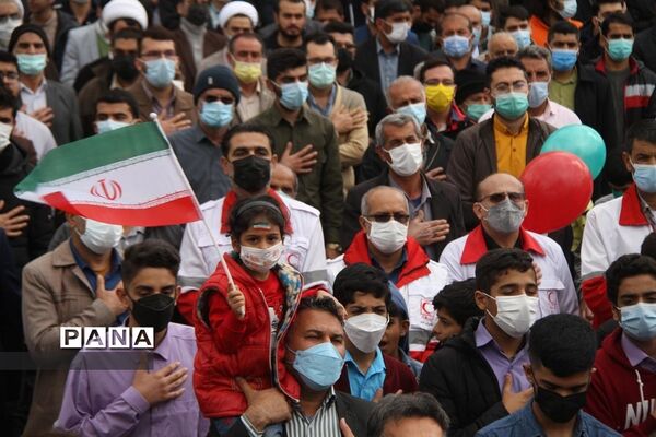 حضور پرشور دانش‌آموزان و فرهنگیان بهبهانی در راهپیمایی یوم الله 22 بهمن ماه
