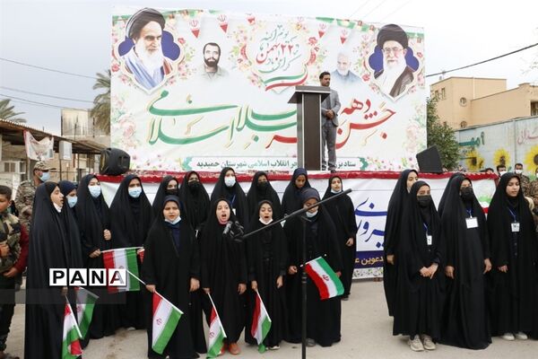 برگزاری راهپیمایی ۲۲بهمن در شهرستان حمیدیه