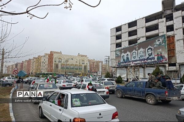 راهپیمایی خودرویی ۲۲ بهمن در پاکدشت