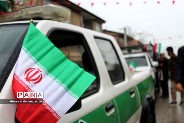 راهپیمایی خودرویی و موتوری ۲۲ بهمن در شهرستان گلوگاه