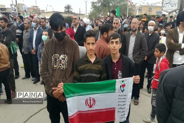 اجرای سرودهمگانی 1357 نفری دانش‌آموزان شادگانی