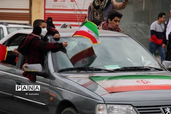 راهپیمایی 22 بهمن خودرویی در شهرستان آران و بیدگل